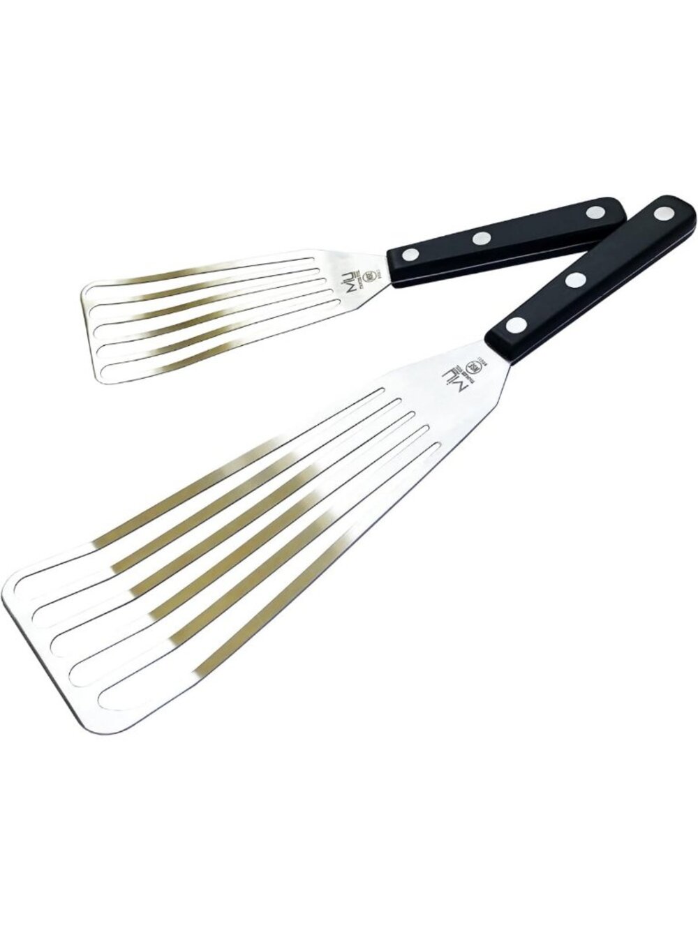 2-Piece Stainless Steel Fish Spatula Set - Slotted Turners for Cooking